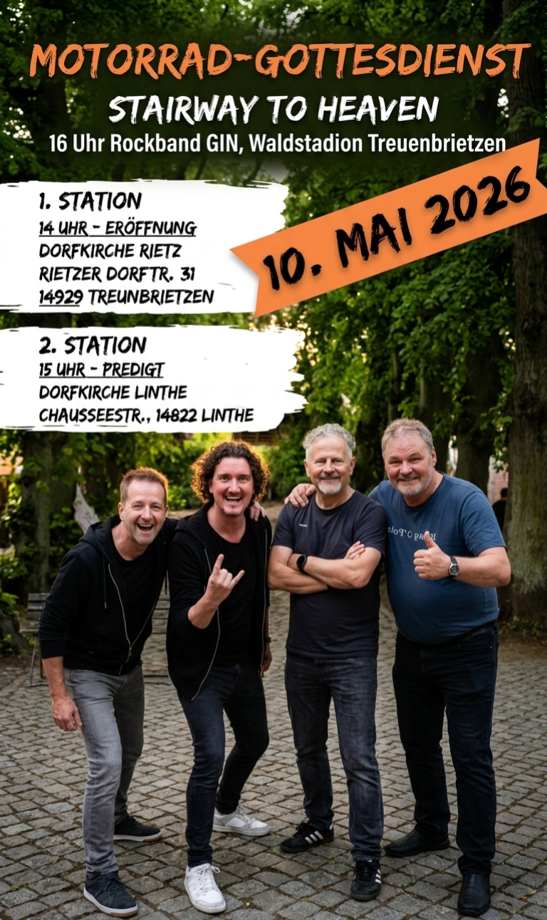 Nächstes Konzert Band Plakat auf Straße vier Männer